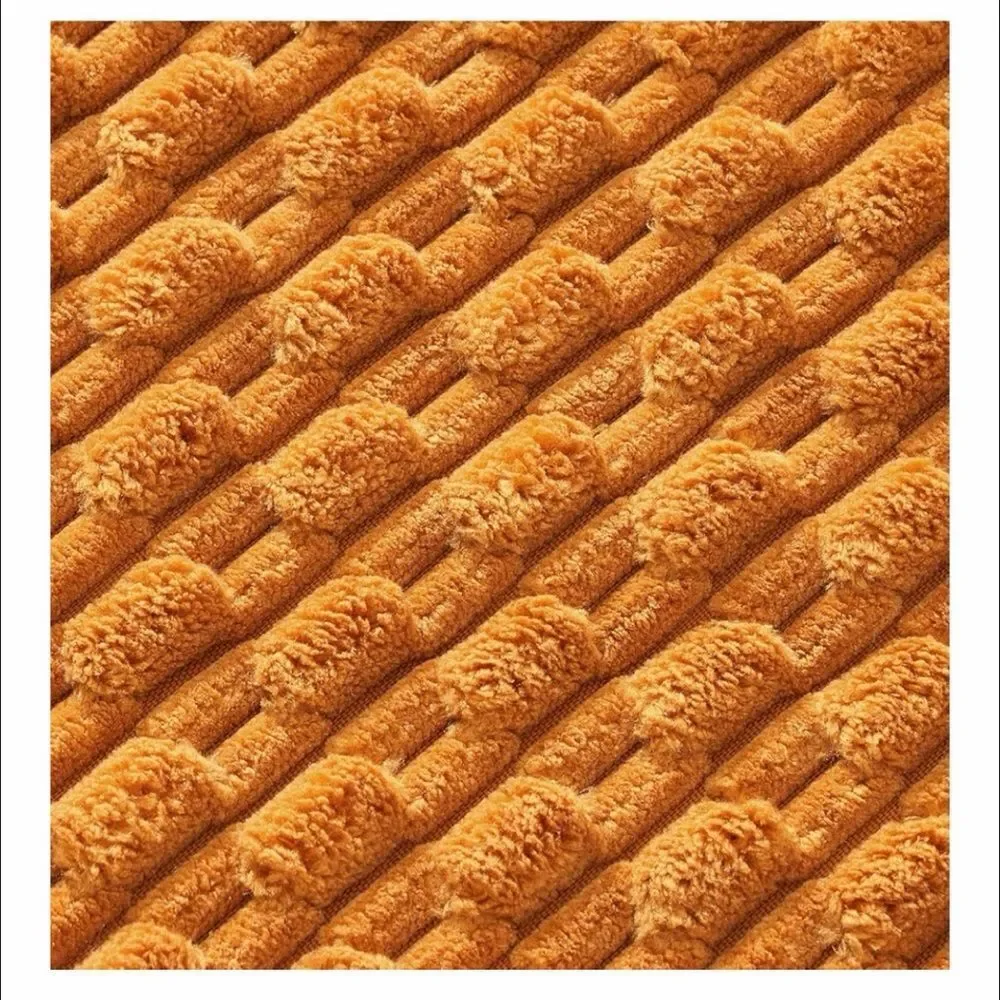 MIULEE Throw Pillow Covers, Burnt Orange, Soft Corduroy, Set of 2, 16x16 Inch